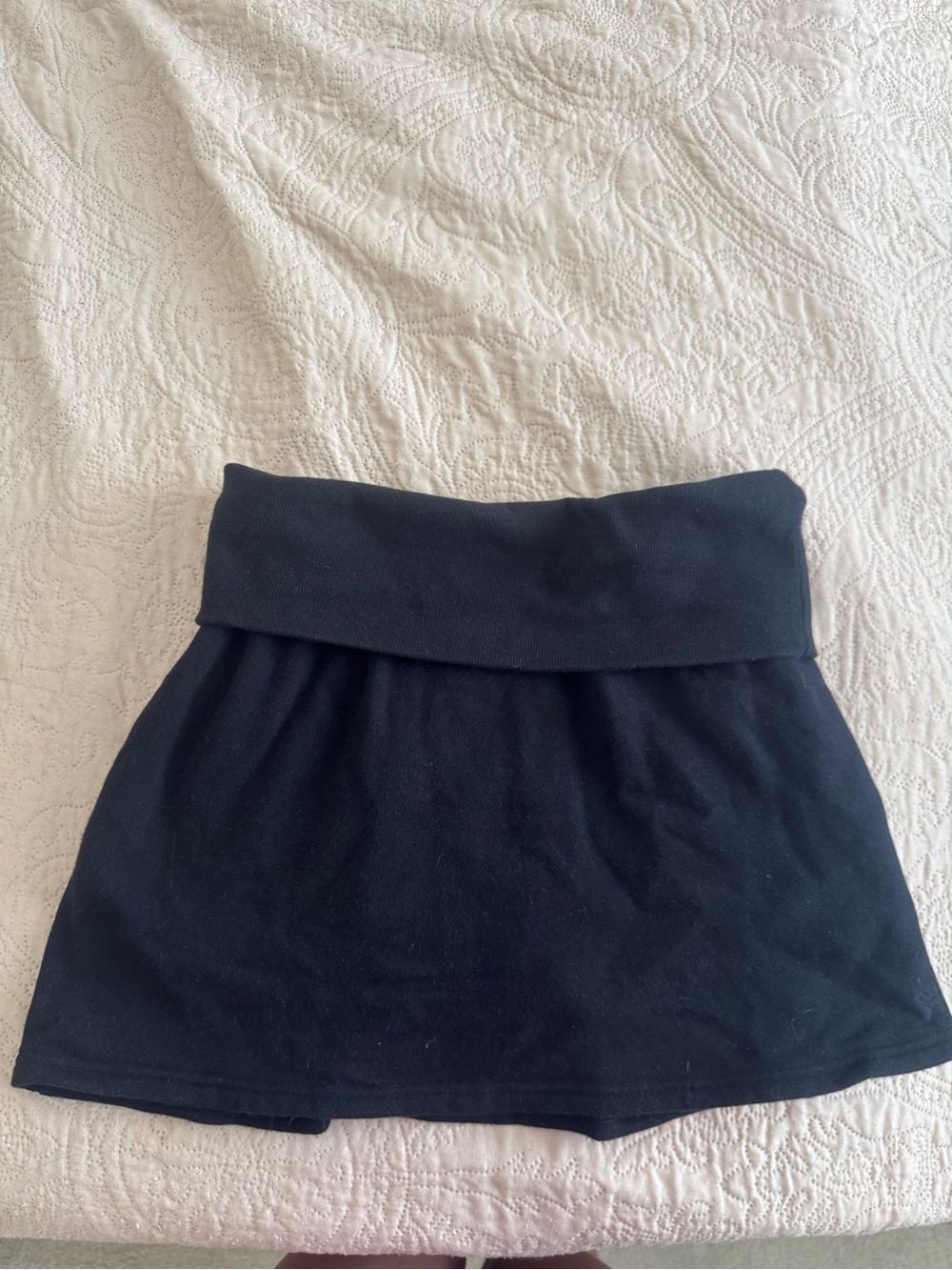VS PINK Women’s Black Fold-Over Waist Skirt